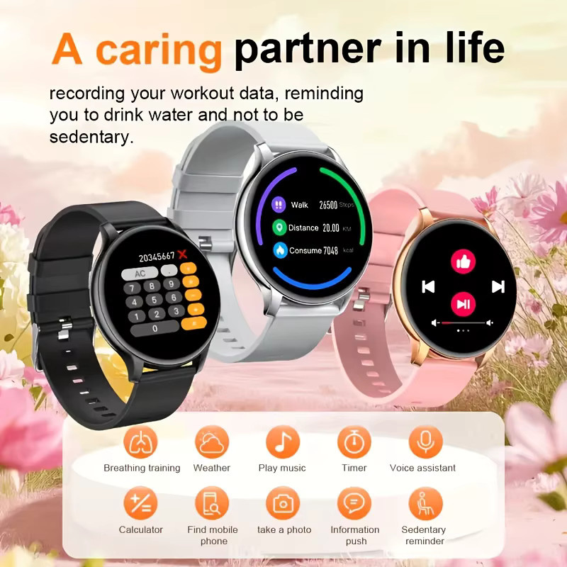 LAXASFIT Outdoor-Sport-Smartwatch in Schwarz mit Bluetooth, Telefonfunktion und Musikwiedergabe für Fitness-Tracking - Bild 5