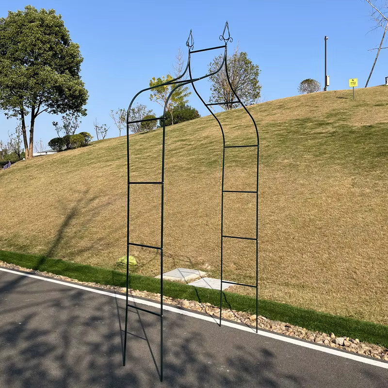 Rankierhilfe für Kletterrosen und Wein als Gartenbogen für den Außenbereich, Schwarz, H x B x T: 255 x 140 x 38 cm - Bild 3