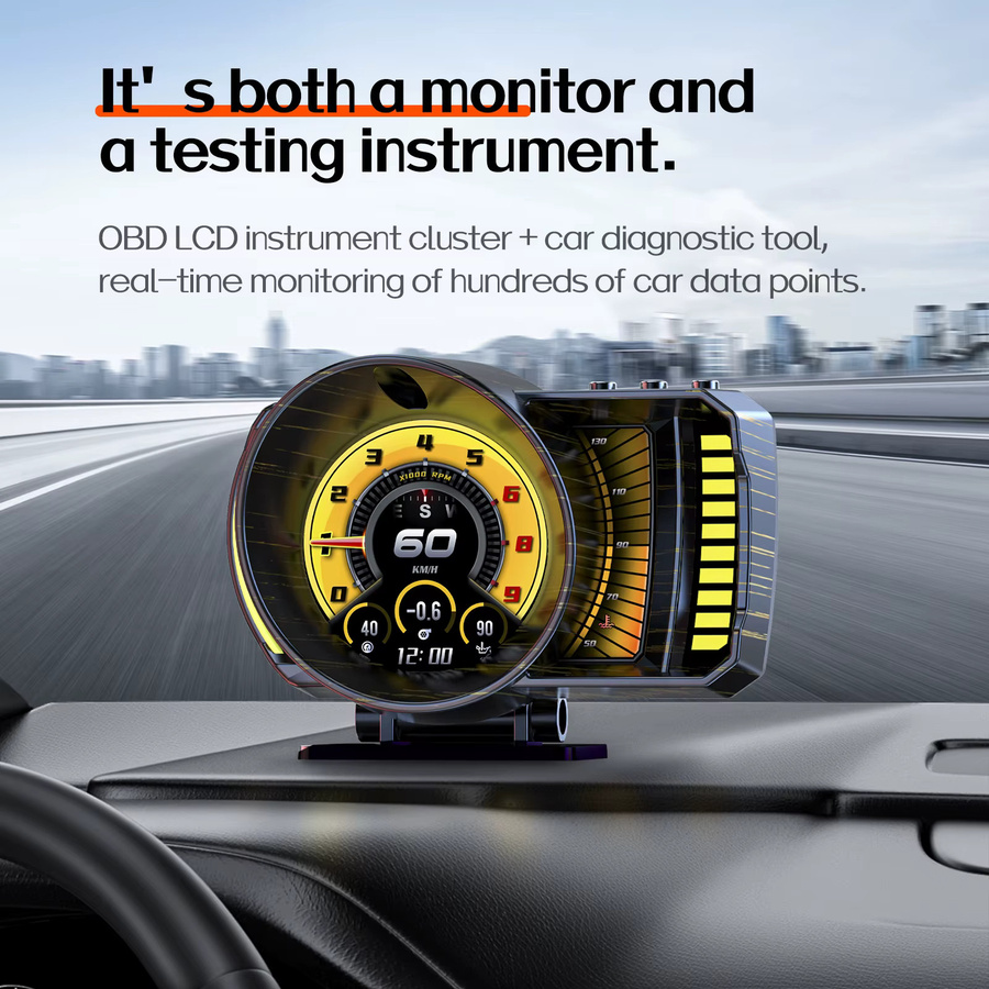 MAIMEIMI OBD+GPS Dual-Mode Auto Head-Up Display HUD mit Gestensteuerung und Navigation in Schwarz - Bild 2