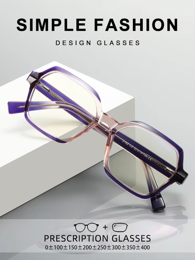 CLLOIO Lesebrille Polygonal, Vollrand, Kunststoff, Damen, Blaulichtfilter - Bild 3