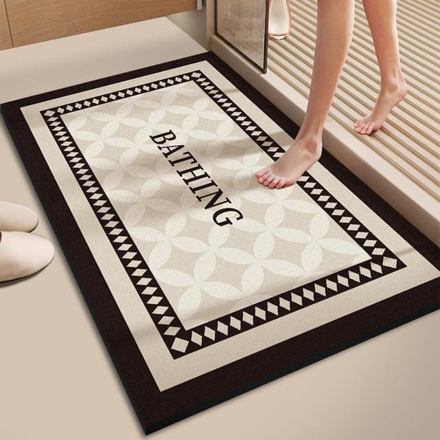 Yiran Health & Beauty Badezimmer-Bodenmatte aus Diatomeenerde, schnelltrocknend und anti-rutsch, B/B: 40 x 60 cm - Bild 1