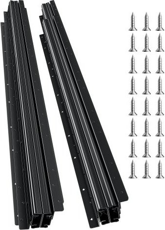 VEVOR Schubladenschienen Bodenhalterung Schwarz, Vollauszug mit Kugellager für Treppenschränke, Tragkraft: 117 kg - Bild 1
