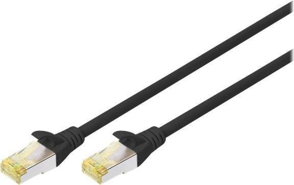 DIGITUS Patch-Kabel CAT 6a S/FTP RJ-45 auf RJ-45 Ethernet LAN Kabel Schwarz 3 m (10er Pack) - Bild 1