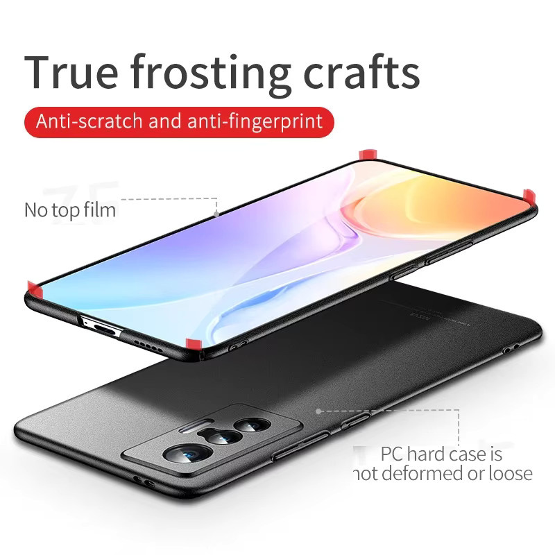 ZROTEVE Slim Matte Schutzhülle aus hartem PC für Oppo Realme GT Neo 2 3 3T Pro 5G in Schwarz - Bild 4