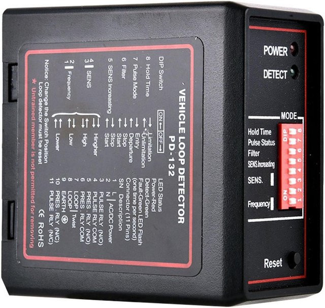CosyHome Intelligenter Automatischer Schrankenöffner mit Fahrzeugschleifendetektor, 220V, Grau/Schwarz - Bild 1