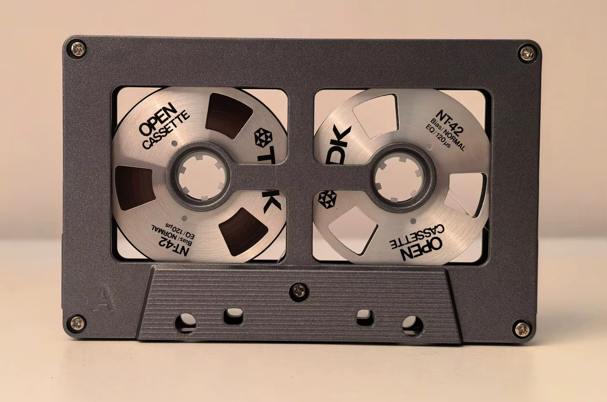 TEGTO Handgefertigte Offene Audio-Kassette R2R Aufnahmekassette in Gold mit 42 Minuten Aufnahmezeit - Bild 2