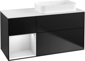 V&B Waschtischunterschrank Finion in Weiß und Blau lackiert, B/T: 120 x 60 cm - Bild 1