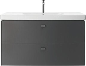 Duravit Möbelwaschtisch D-Code in Weiß mit Hahnloch und Überlauf, B: 105 cm, T: 48 cm - Bild 1