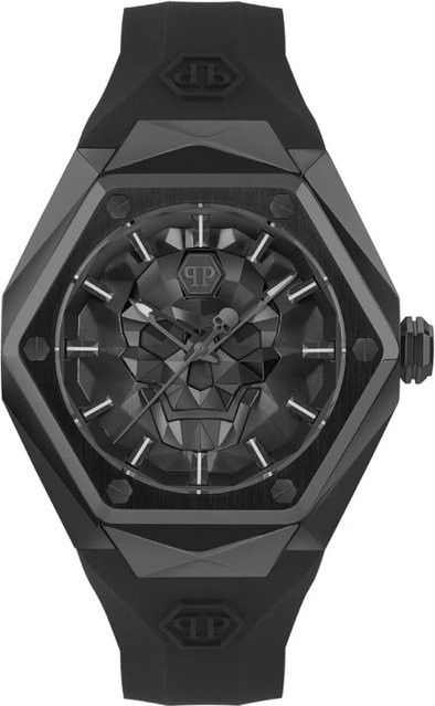 Philipp Plein Herrenuhr, Quarz, Edelstahl, Schwarz, 46 mm, 5 ATM - Bild 1