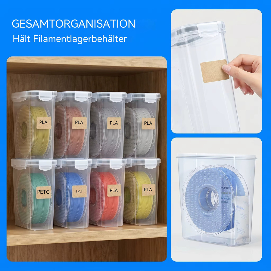 YOOPAI 3D-Filament-Box transparente Aufbewahrungsbox zum Schutz vor Feuchtigkeit und Staub - Bild 2