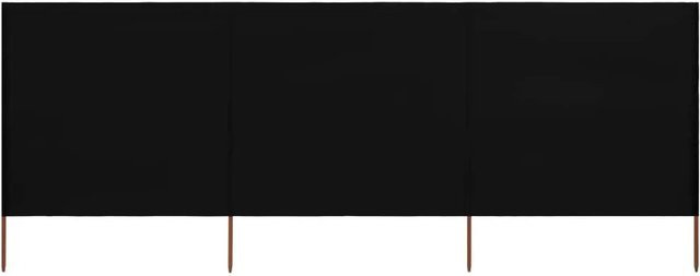 vidaXL 3-teiliges Windschutzgewebe Schwarz B: 400 cm, H: 120 cm - Bild 1