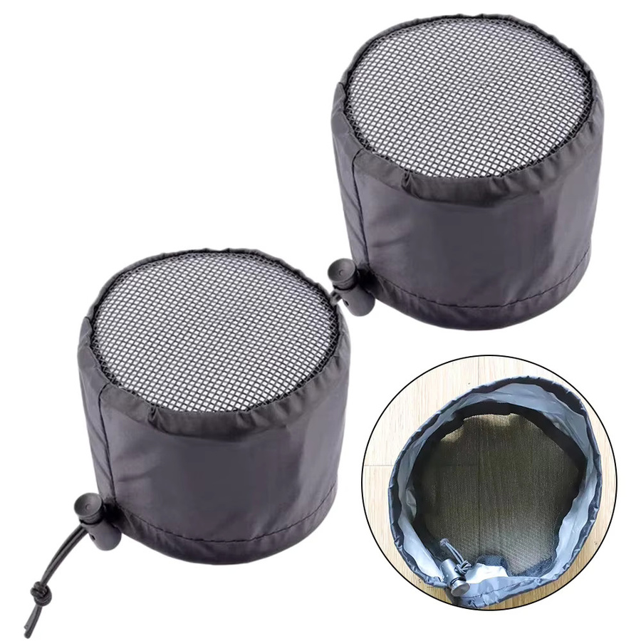 2er-Set Lüftungsabdeckungen für Pflanzzelte in Schwarz zur einfachen Installation von Lüftungsfiltern und Kanalfiltern - Bild 3
