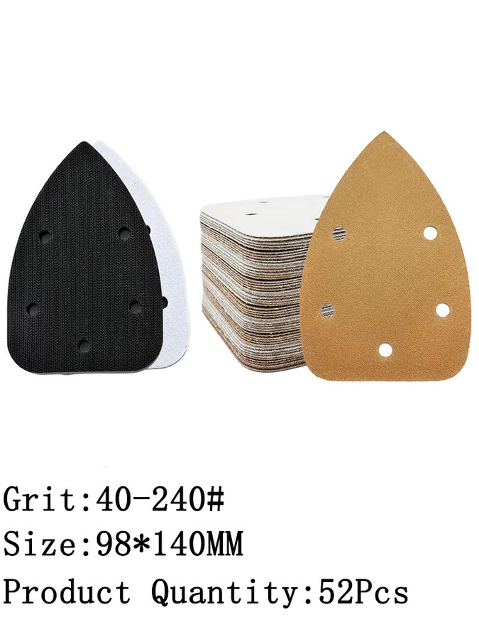 VIBRATITE Klett-Schleifblätter für Detail-Schleifmaschinen, 52 Stück, Körnung 40–240, B: 14 cm, T: 9,8 cm - Bild 4