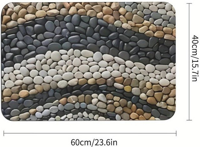 Rutschfeste Kieselgur Fußmatte von Yiran Furniture in Grau, B/B: 40 x 60 cm - Bild 1