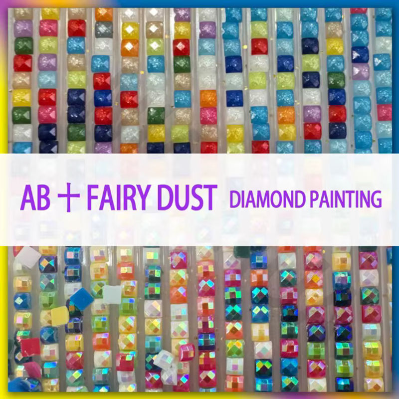 Potdemiel Diamantmalerei Set mit DMC-Aufklebern Motiv Sonnenuntergang und Meer als DIY 5D Mosaik Inlay in Multicolor - Bild 3
