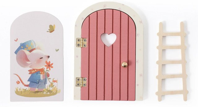Binchi Outdoor Product Miniatur Puppenhaus, rosa, Wanddekoration - Bild 1