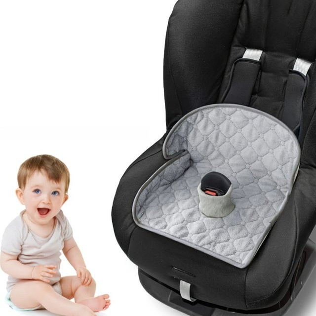 Auslaufsicheres Babysitzpolster in Schwarz für Kinderwagen und Autositze - Bild 1