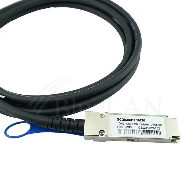 BlueOptics QSFP28-DAC-2M-MR-BL InfiniBand-Kabel Orange/Schwarz, Länge: 2 m - Bild 1