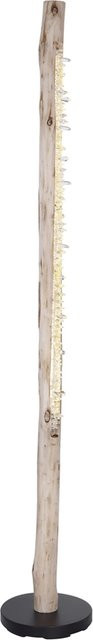 Globo Lighting Stehlampe Felicitas in Schwarz und Holz mit transparentem Acryl, Höhe: 151 cm, Durchmesser: 23 cm - Bild 1