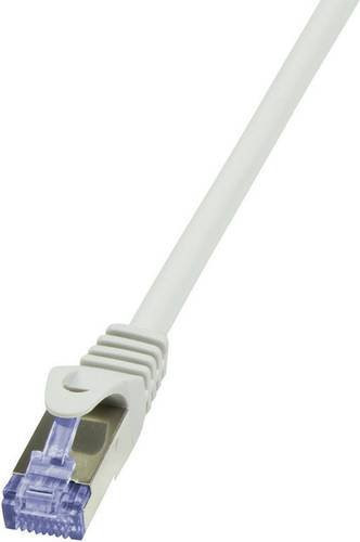LogiLink CQ3082S RJ45 Patchkabel CAT 6a S/FTP Ethernet LAN in Grau, Länge: 7,50 m - Bild 1