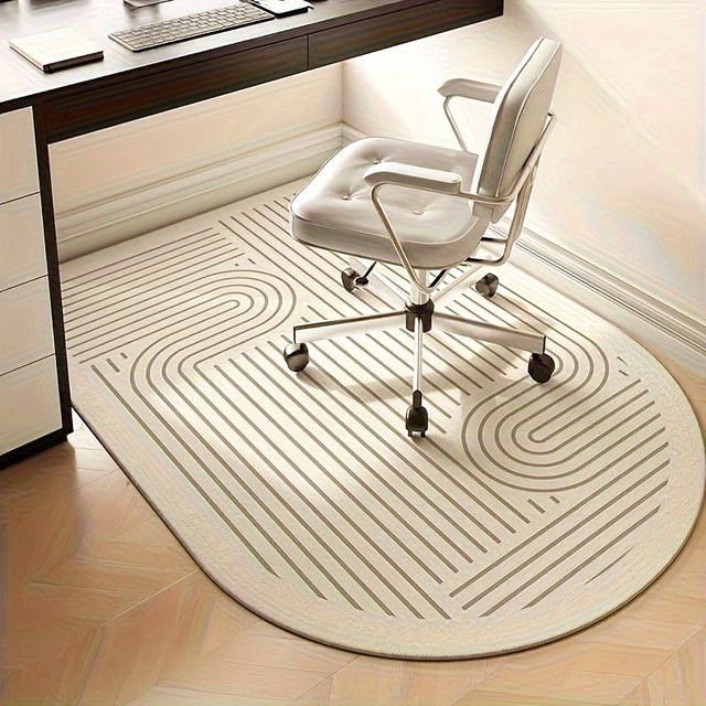 VIKAMA Bogenförmiger Teppich als Schalldichte und Verschleißfeste Matte für Büro, Schlafzimmer und Heimdekoration - Bild 1