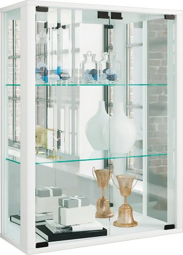 VCM Vitrine Udina Wandhängend in Weiss mit Spiegel und Glastüren, B/H: 60 x 80 cm - Bild 1
