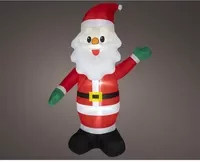 LUMINEO Weihnachts-Dekorationsfigur aufblasbar mit 3 LEDs in Multicolor, Weiß und Rot, Höhe: 160 cm - Bild 1