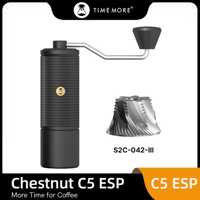 TIMEMORE C5/C5ESP Manuelle Kaffeemühle mit Stahlkern-Mahlwerk in Schwarz - Bild 1