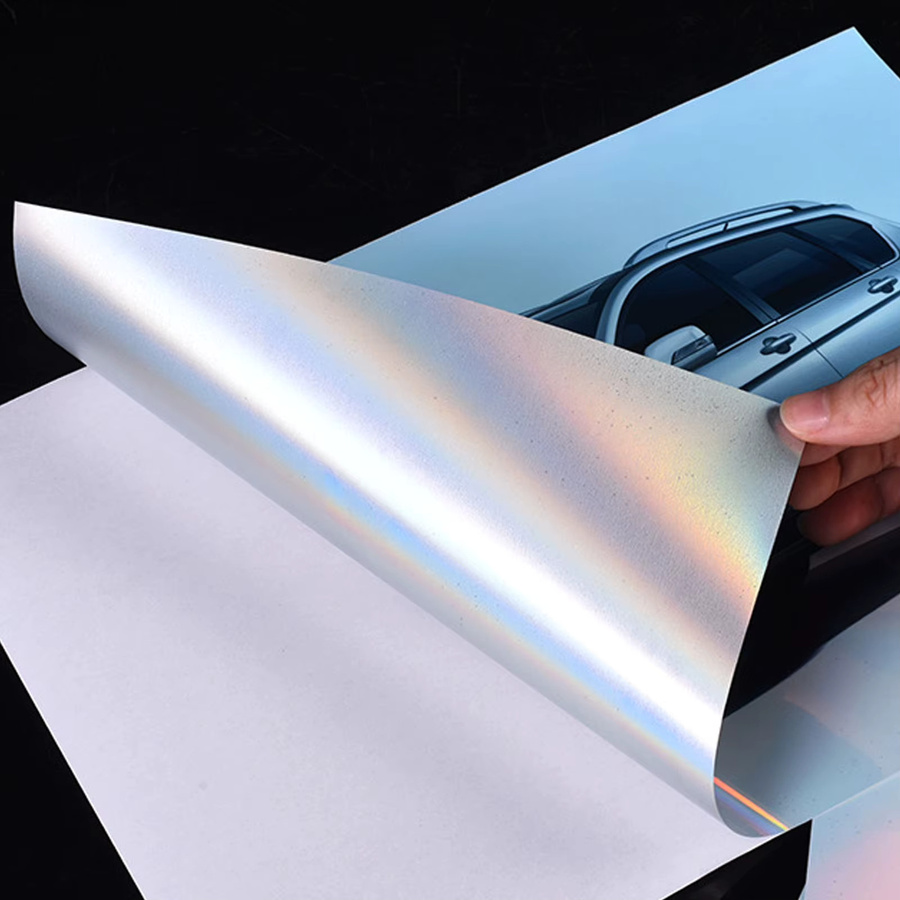 20 Blatt holografisches Aufkleberpapier in A4, wasserfest und kratzfest, multicolor, geeignet für Tintenstrahldrucker und Laserdrucker - Bild 3