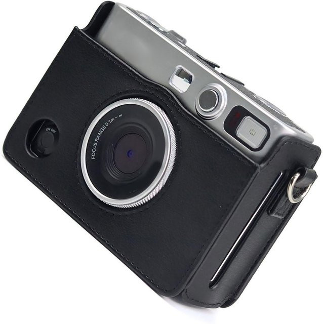 Koogeelife Retro Kameratasche aus PU Leder für Instax Mini EVO in Schwarz - Bild 1
