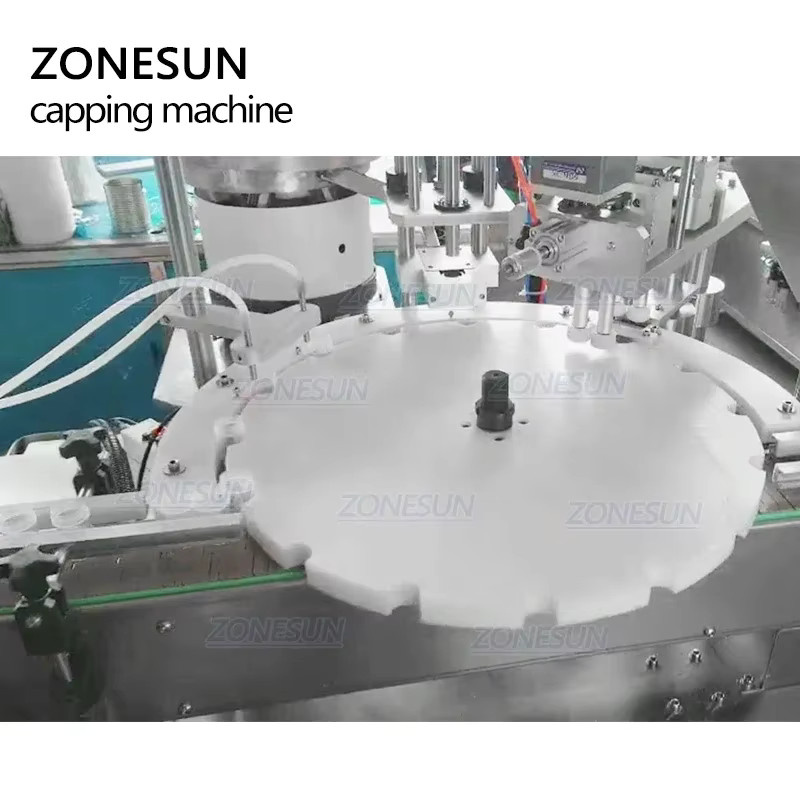 ZONESUN Automatische pneumatische Glasflaschen-Verschließmaschine für Parfüm, Bier, Trinkwasser, Milch und ätherische Öle - Bild 3