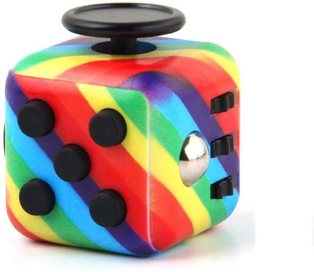 Fashnics Würfel Dekompressionsspielzeug, Regenbogen, Sensorisches Spielzeug - Bild 1