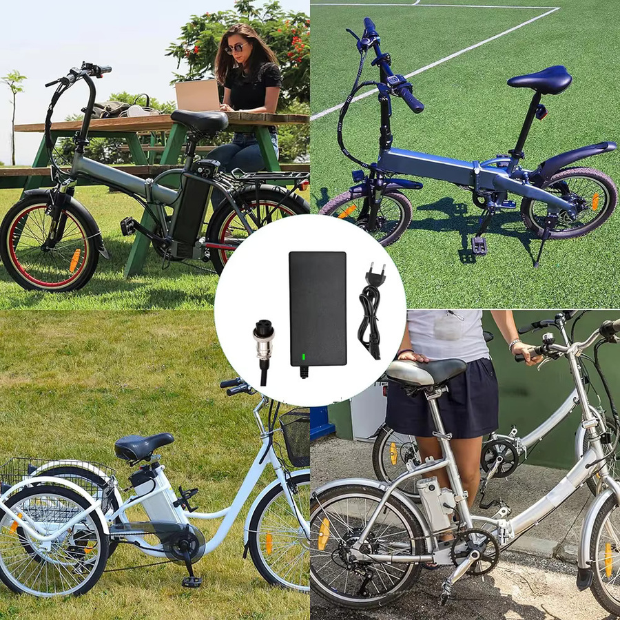 GX16 3-Pin Li-Ionen-Akkuladegerät 54,6V 67,2V 2A AC-Netzteil für ZERO 10X VSETT 10+ Kaabo Scooter in Schwarz - Bild 2