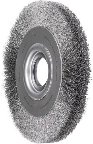PFERD Rundbürste RBU breit ungezopft aus Stahl-Draht, Farbe Silber, Durchmesser: 250 mm, Bohrung: 30 mm, Drahtstärke: 0,20 mm - Bild 1