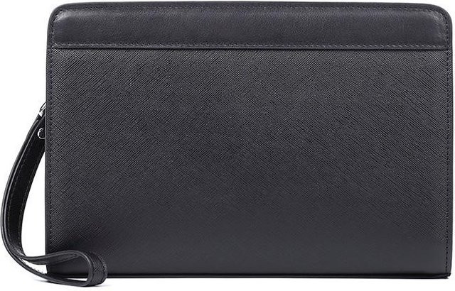 VIA ROMA Herrenhandtasche aus echtem Leder, schwarz - Bild 1