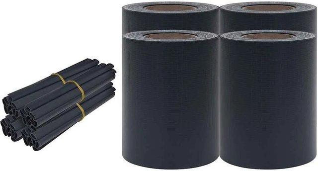 vidaXL Garten-Sichtschutz aus PVC und Polyester, 4 Stück, Dunkelgrau, Höhe: 1,90 m, Breite: 0,35 m - Bild 1