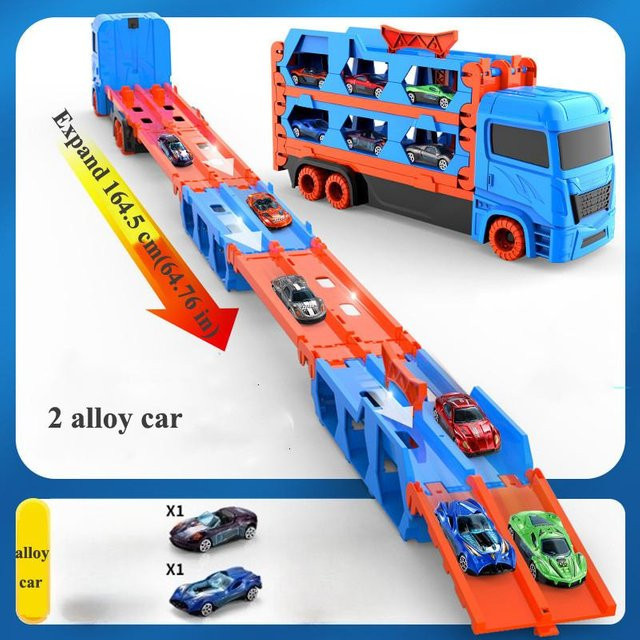 Yiran bag Autotransporter Rennfahrzeug Lastwagen aus Legierung ab 4-6 Jahren - Bild 1