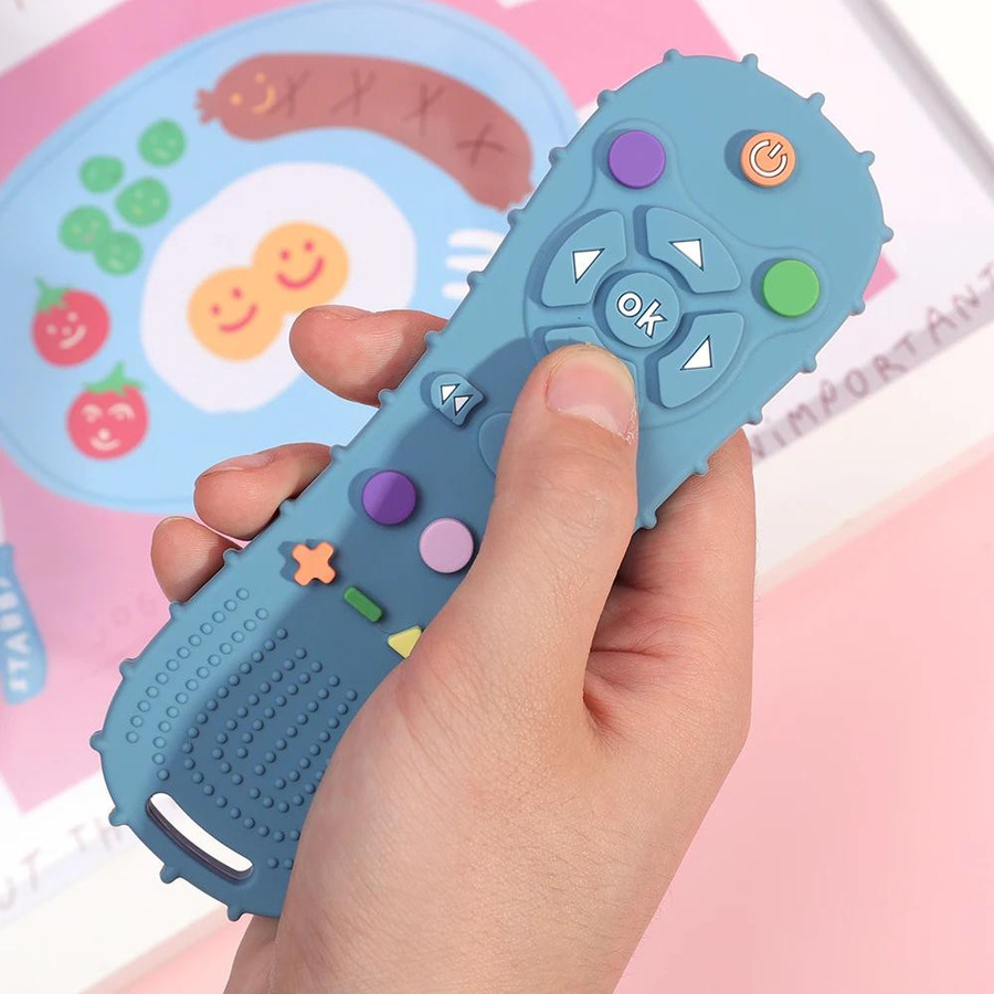 Yiran toy TV-Fernbedienung Beißring Sensorisches Spielzeug schwarz 0–6 Monate - Bild 1