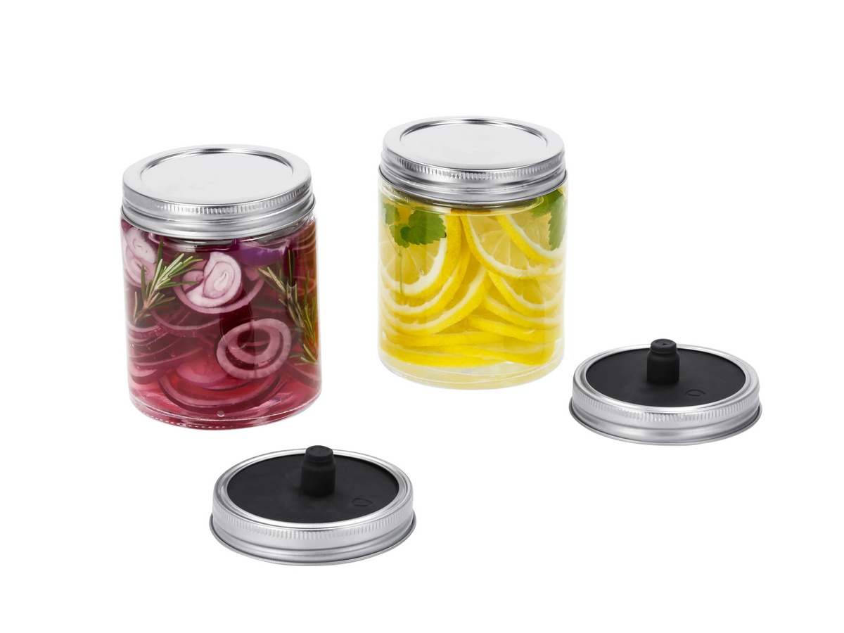 SILVERCREST Fermentationsgläser Set mit Glasgewichten, 2er Set, transparent, 0,5 l pro Glas - Bild 3