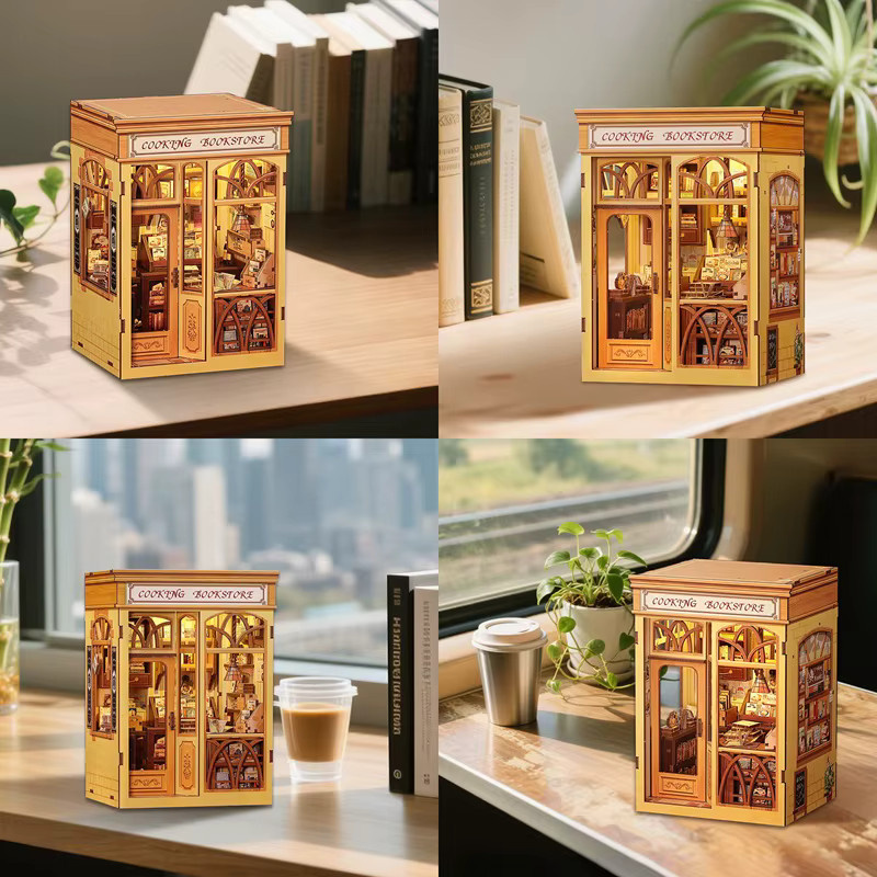 CUTEBEE DIY-Buchecken-Set, 3D-Holzmodell, Modellbausatz, ab 14 Jahren - Bild 3