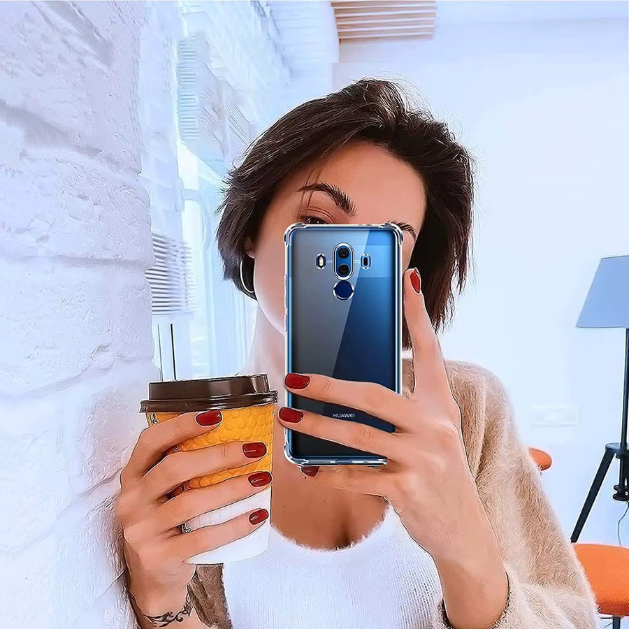 Stoßfeste Air-Bag Schutzhülle für Huawei Mate 10 Pro bis Mate 60 Pro, transparente Handyhülle mit 1,5 mm Dicke - Bild 5