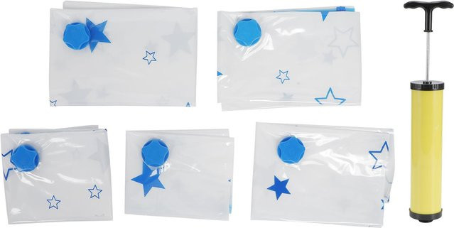 OutsideWorld Set aus 5 wiederverwendbaren Vakuumaufbewahrungsbeuteln für Kleidung und Bettwäsche, Farbe: Weiß - Bild 1
