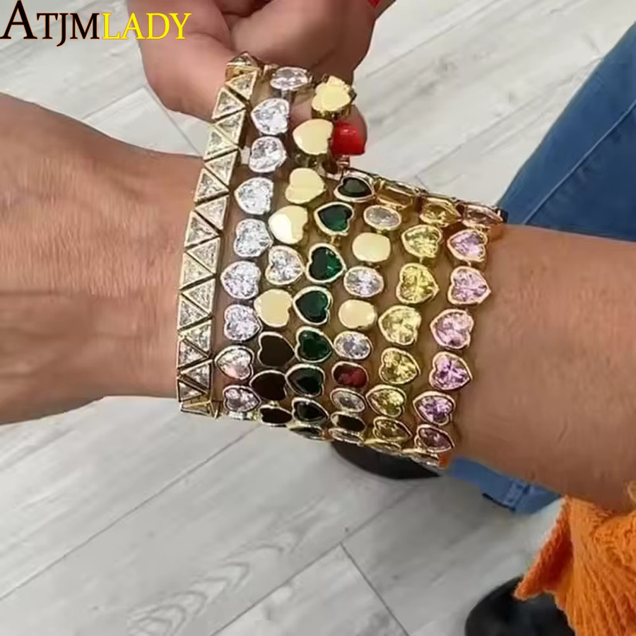 ATJMLADY Armband, Gold, Zirkonia, Damen - Bild 3