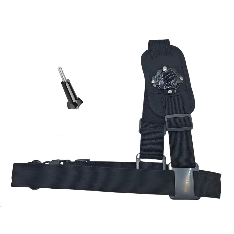 VeFly 360 Grad Rotations-Schultergurt Halterung und Brust Harness Adapter für GoPro Hero 13 12 11 10 9 8 7 und DJI Action 5 4 in Schwarz - Bild 4