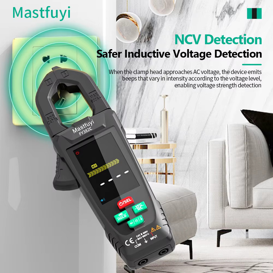 MASTFUYI Digitales Clamp Meter True RMS Multimeter mit NCV-Erkennung für AC Strom, Ohm, Hz und Kapazität - Bild 4