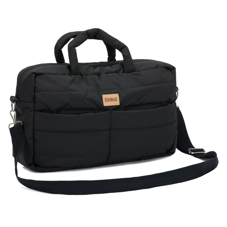 Fillikid Wickeltasche Toulouse mit Wickelauflage und Fächern in Schwarz - Bild 1