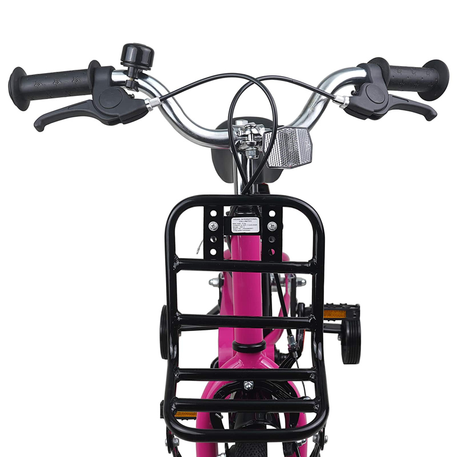 VD Home Furnishing Kinderfahrrad 12 Zoll Rosa und Schwarz - Bild 1