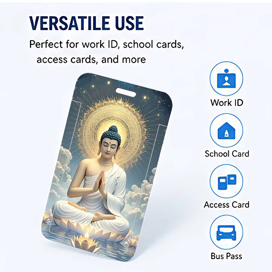 Lord Buddha Ausweishalter aus PVC in Multicolour als Kartenetui für Studenten und Arbeitskarten - Bild 2