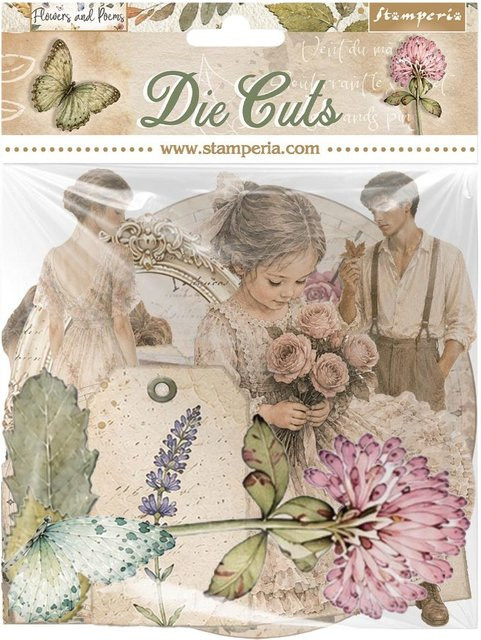 Stamperia Stanzmotive Flowers & Poems aus Papier in Multicolour - Bild 1