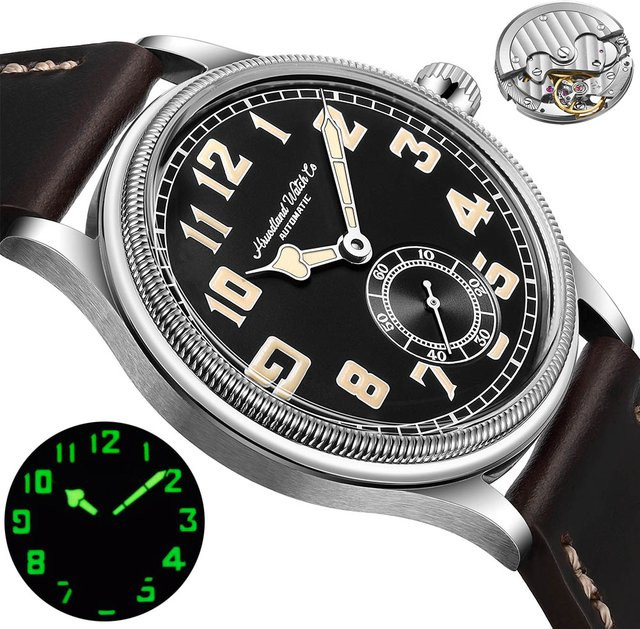Hruodland Armbanduhr, Automatik, Edelstahl, 38 mm, Herren, Lederarmband - Bild 1